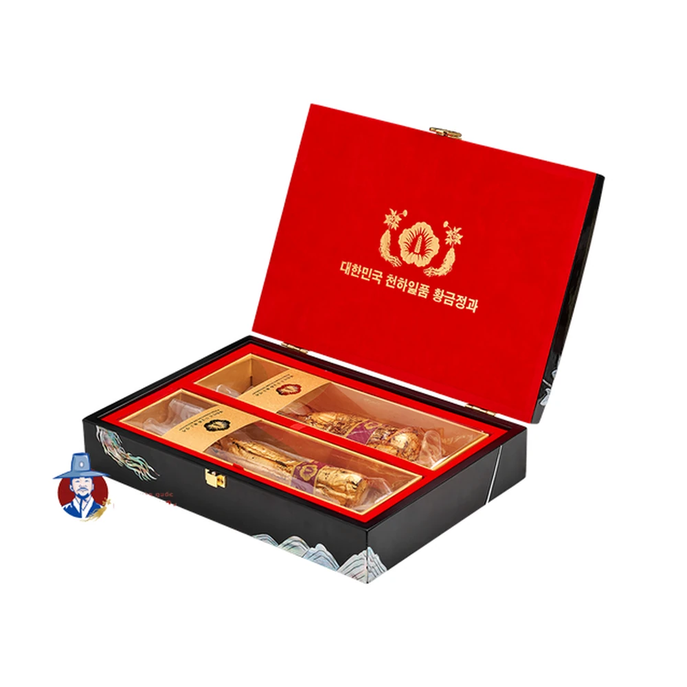 Nhân Sâm Thượng Hạng Phủ Vàng 24K Mugunghwa - Hộp 2 củ - 250g chính hãng nhập khẩu | BLG